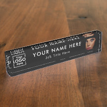 Modernes Black Business-Logo und Berufliches Foto