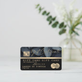 Modernes Black Card Geschenkgutschein Visitenkarte (Stehend Vorderseite)