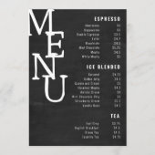 Modernes Black Chalkboard Bar Menu Petite Paper Co Menükarte (Vorderseite)