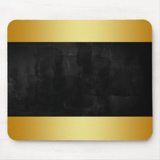 Modernes Black Chalkboard mit Gold-Abzeichen Mousepad (Vorne)