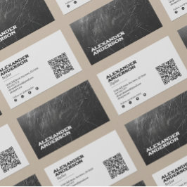 Modernes Black Charcoal Scribble Beruflich Visitenkarte