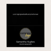 MODERNES BLACK COMPANY LOGO FOLGENDE Visitenkarte Visitenkarten (Außenseite Aufgefaltet)