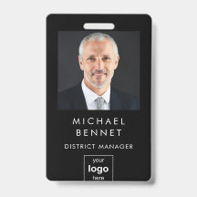 Modernes Black Corporate Foto ID