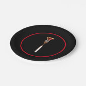 Modernes Black Dessert Party Plate Pappteller (Schrägansicht)