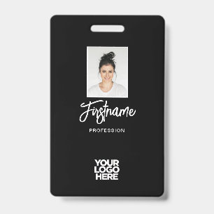 Modernes Black Employee Foto, Logo, Name Ausweis