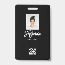 Modernes Black Employee Foto, Logo, Name Ausweis