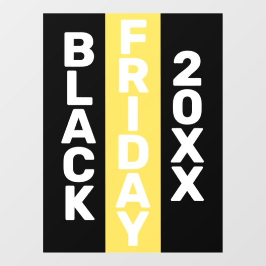 MODERNES BLACK FRIDAY BUSINESS-LOGO-DISPLAY 20XX FENSTERAUFKLEBER (Blatt)