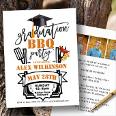 Modernes Black Fun Script 3 Foto GRAD GRILLEN Part Einladung