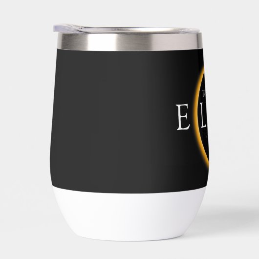 Modernes Black & Gold 2024 Texas Total Solar Eclip (Rechts)