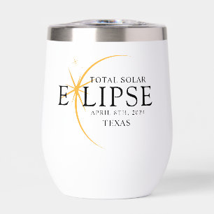 Modernes Black & Gold 2024 Texas Total Solar Eclip