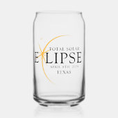 Modernes Black & Gold 2024 Texas Total Solar Eclip Dosenglas (Vorderseite)