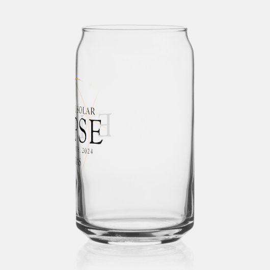 Modernes Black & Gold 2024 Texas Total Solar Eclip Dosenglas (Links)