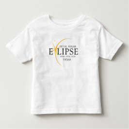 Modernes Black & Gold 2024 Texas Total Solar Eclip Kleinkind T-shirt