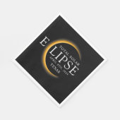 Modernes Black & Gold 2024 Texas Total Solar Eclip Serviette (Ecke)