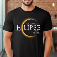 Modernes Black & Gold 2024 Texas Total Solar Eclip