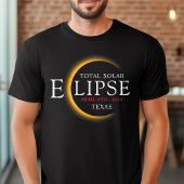 Modernes Black & Gold 2024 Texas Total Solar Eclip T-Shirt