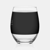 Modernes Black & Gold 2024 Texas Total Solar Eclip Weinglas Ohne Stiel (Links)