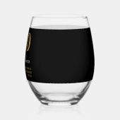 Modernes Black & Gold 60. Geburtstags Cocktail Par Weinglas Ohne Stiel (Links)