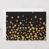 Modernes Black & Gold 60. Überraschung Geburtstags Einladung (Rückseite)
