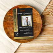 Modernes Black & Gold Add QR Notary Foto ID Ausweis