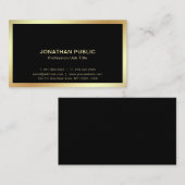 Modernes Black Gold Beruflich Sophistica Schlicht Visitenkarte (Vorne/Hinten)