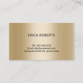 Modernes Black & Gold Cake Konditorei Koch Bäckere Visitenkarte (Rückseite)