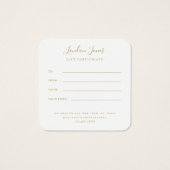 Modernes Black Gold Calligrafy-Geschenk (Rückseite)