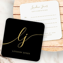 Modernes Black Gold Calligrafy-Geschenk