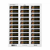 Modernes Black & Gold Class-Foto 2025 Grad Cap (Vorne)