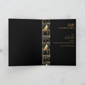 Modernes Black Gold Elegantes Erwachsenes Hallowee Einladung (Innenseite)