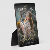 Modernes Black Gold Foto Graduate Fotoplatte (Seite)