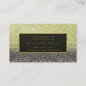 Modernes Black Gold Glitzer Schönheitsmittel Visitenkarte (Rückseite)