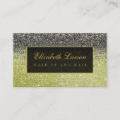 Modernes Black Gold Glitzer Schönheitsmittel Visitenkarte (Vorderseite)