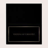 Modernes Black & Gold mit Foto-Geschenkgutschein Visitenkarten (Außenseite Aufgefaltet)