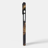 Modernes Black Gold Mit Monogramm Case - Mate iPho (Rückseite / Links)