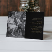 Modernes Black & Gold: Personalisiert 50 Jahre alt Einladung