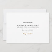 Modernes Black-Gold-Script-Hochzeitsskript-Foto Save The Date (Rückseite)
