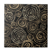 Modernes Black Gold Silver Fliese (Vorderseite)