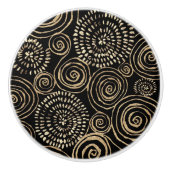 Modernes Black Gold Silver Keramikknauf (Vorderseite)