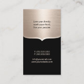 Modernes Black & Gold Social Media Custom Foto Visitenkarte (Rückseite)