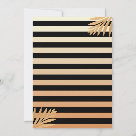 Modernes Black Gold tropisches Ananas Beach Party Dankeskarte (Rückseite)