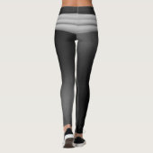 Modernes Black Gray Bow Stilvoll Leggings (Rückseite)