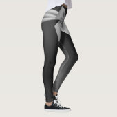 Modernes Black Gray Bow Stilvoll Leggings (Rechts)