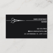 Modernes Black Hair Stylist Barbershop Visitenkarte (Rückseite)