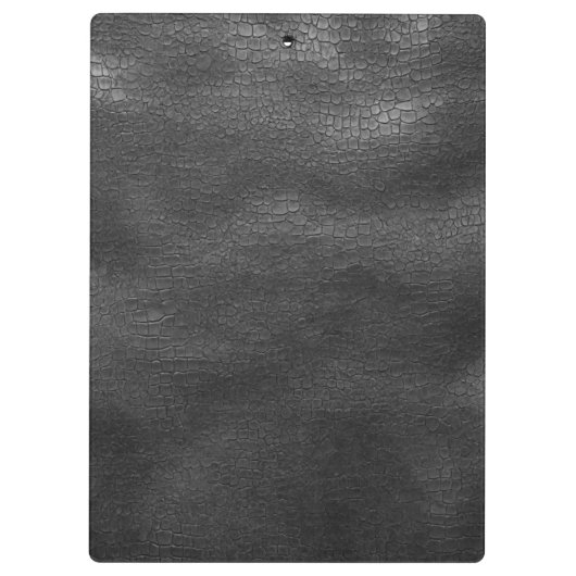 Modernes Black Leather Gold Mit Monogramm Stylish Klemmbrett (Rückseite)