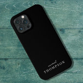 Modernes Black Luxury Beruflich Monogram Case-Mate iPhone Hülle