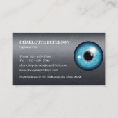 Modernes Black Metal & Eyeball Optometriker Visitenkarte (Vorderseite)