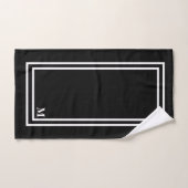 Modernes Black Monogram Badetuch Set (Handtuch)