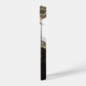 Modernes Black Monogram Rose Handy Case iPhone Hülle (Linke Seite)