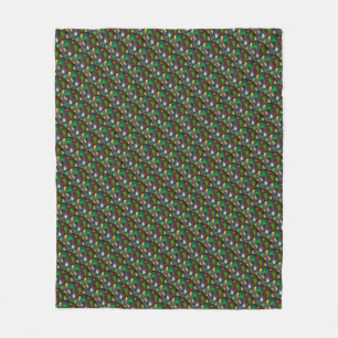 Modernes Black Opal Jewel Pattern Fleecedecke